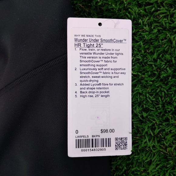LULULEMON [NWT] Women's Leggings - Wunder Under "SmoothCover" - in Black SIZE 0 - Picture 6 of 8